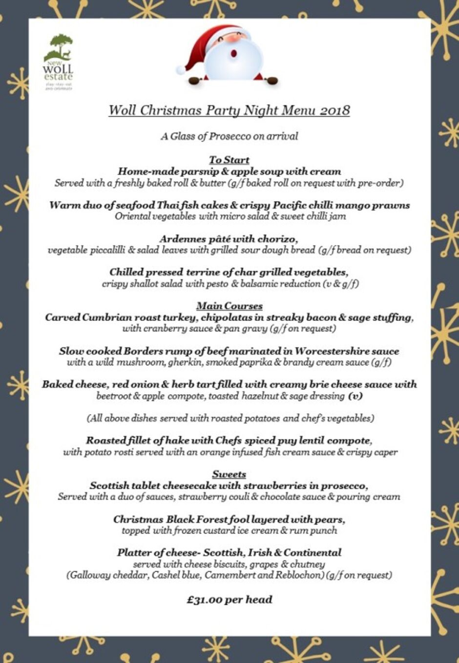 party nights menu woll party night menu christmas menu borders